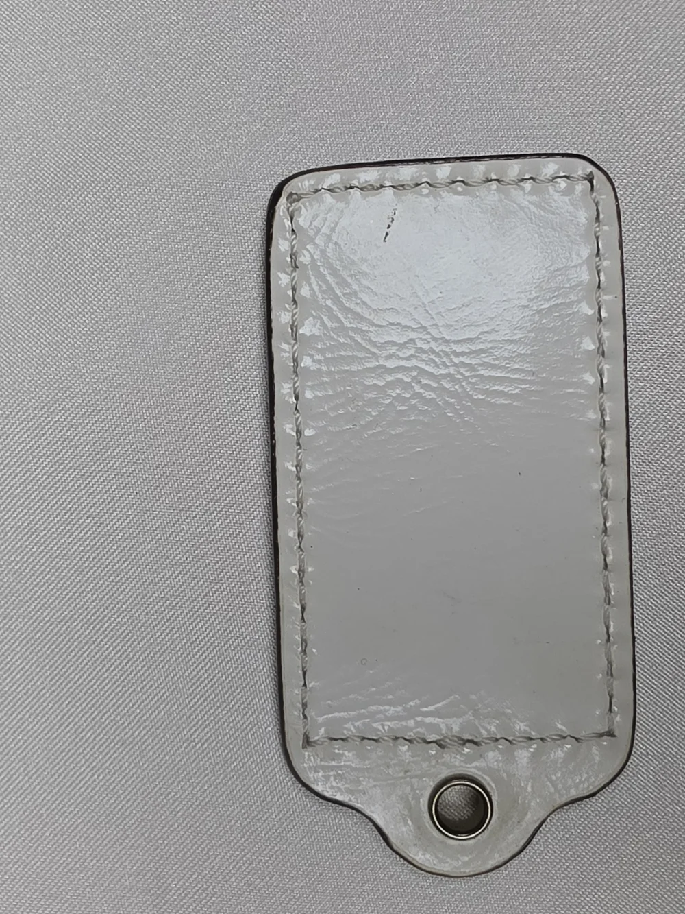 Authentic Coach Leather Hangtag Replacement Purse Charm Fob - White (Tag Only)